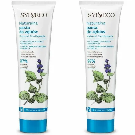 2 x Naturalna Pasta do Zębów Bez Fluoru 100 g - Sylveco