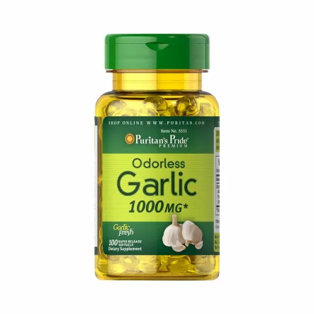 Czosnek Bezzapachowy 1000 mg 100 Kapsułek Puritan's Pride - Wyprzedaż