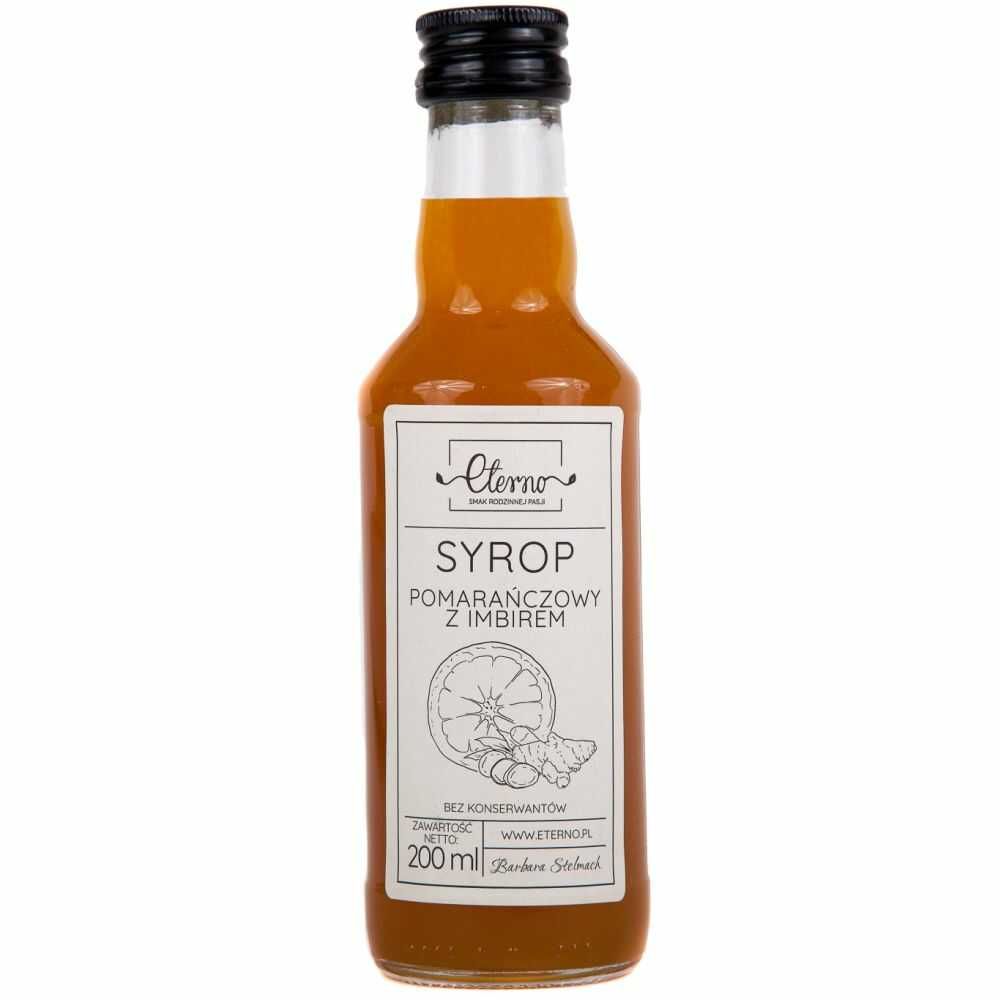 Syrop Pomarańczowy z Imbirem 200 ml - Eterno