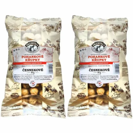 2 x Chrupki Gryczane Czosnkowe 50 g - Smajstrla