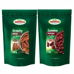 Orzechy Łuskane Pecan 500 g - Targroch + Żurawina Suszona Cała 1 kg - Targroch