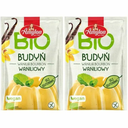 Zestaw 2 x Budyń Waniliowy Bezglutenowy Bio 40 g - Amylon