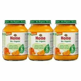 3 x Danie dla Niemowląt Dynia z Ryżem Bio Demeter 190 g - Holle