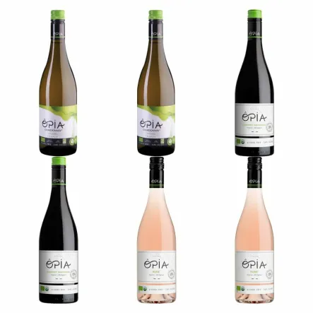 2 x Białe Wino Opia Chardonnay bez Siarczynów Bezalkoholowe Bio, Niesiarkowane Organic 0% 0,75 l + 2 x Czerwone Wino Opia Cabernet Sauvignon Bio bez Siarczynów, Bezalkoholowe Niesiarkowane Organiczne 0% 0,75 l + 2 x Różowe Wino Opia Cabernet Rose Bio bez 