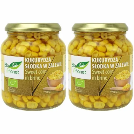 2 x Kukurydza Słodka w Zalewie Bio 340 g (230 g) - Bio Planet
