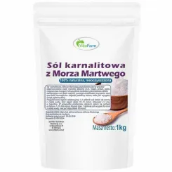 Sól Karnalitowa z Morza Martwego Naturalna Nieoczyszczona 1 kg - Vitafarm