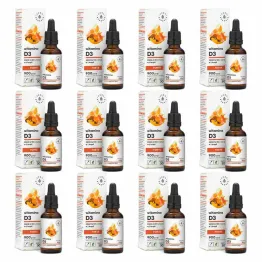 Zestaw 12 x Witamina D3 Forte w Kroplach 30 ml - Aura Herbals