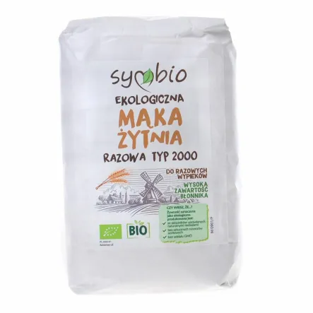 Ekologiczna Mąka Żytnia Razowa Typ 2000 1 kg - Symbio