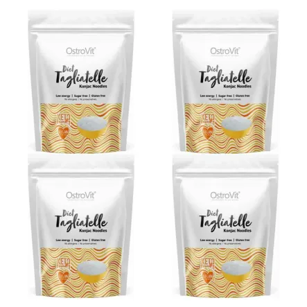 4 x Makaron Konjac Diet Tagliatelle Konjac Noodles Keto Friendly 400 g (250 g) - OstroVit