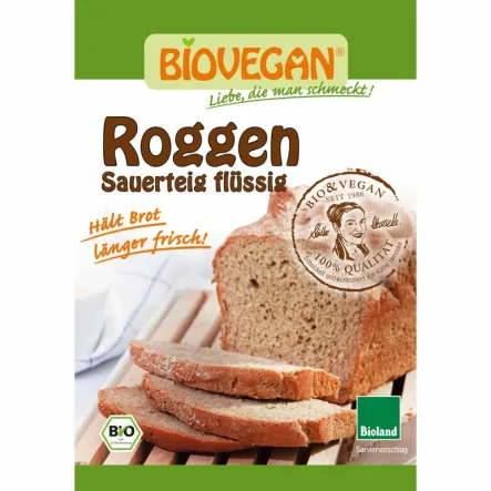 Zakwas Chlebowy Żytni w Płynie Bio 150 g - Biovegan - Przecena Krótka Data Minimalnej Trwałości