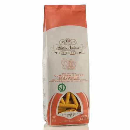 Makaron Kukurydziany z Kurkumą i Pieprzem Penne Bezglutenowy Bio 250 g