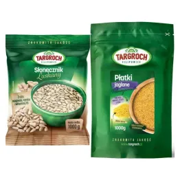 Słonecznik Łuszczony Flowpack 1 kg Targroch  + Płatki Jaglane 1 kg - Targroch 