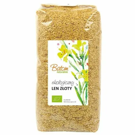 Siemię Lniane Złote Bio 1 kg - BATOM
