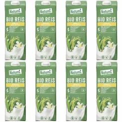 8 x Napój Ryżowy o Smaku Waniliowym Bez Dodatku Cukru Bio UHT 1 l - Natumi
