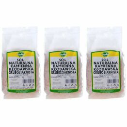 3 x Sól Naturalna Kamienna Kłodawska Gruboziarnista Niejodowana 1 kg - Smakosz