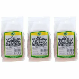 3 x Sól Naturalna Kamienna Kłodawska Gruboziarnista Niejodowana 1 kg - Smakosz