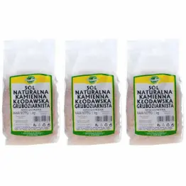 3 x Sól Naturalna Kamienna Kłodawska Gruboziarnista Niejodowana 1 kg - Smakosz