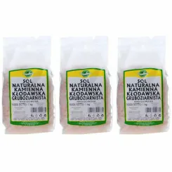 3 x Sól Naturalna Kamienna Kłodawska Gruboziarnista Niejodowana 1 kg - Smakosz