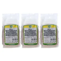 3 x Sól Naturalna Kamienna Kłodawska Gruboziarnista Niejodowana 1 kg - Smakosz