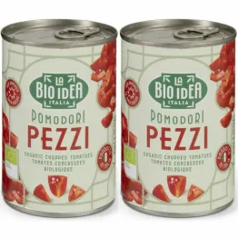 2 x Pomidory Krojone Bez Skóry (Puszka) Bio 400 g - La Bio Idea