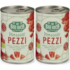 2 x Pomidory Krojone Bez Skóry (Puszka) Bio 400 g - La Bio Idea