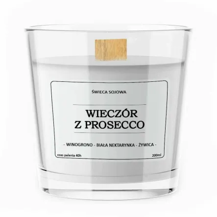 Sojowa Świeca Zapachowa WIECZÓR Z PROSECCO 200 ml - Vitafarm