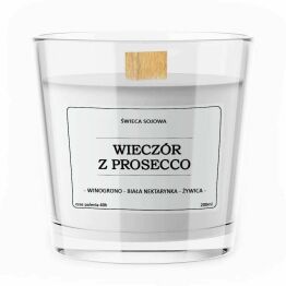 Sojowa Świeca Zapachowa WIECZÓR Z PROSECCO 200 ml - Vitafarm