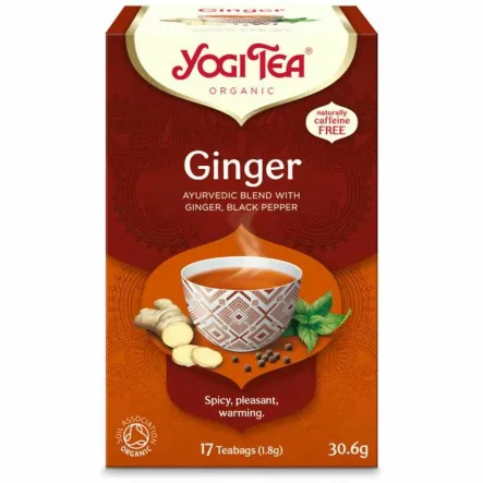 Herbatka Imbirowa Bio 30,6 g (17 x 1,8 g) - Yogi Tea