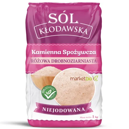 Sól Kłodawska Kamienna Różowa Drobnoziarnista Drobna Niejodowana 1 kg - Kopalnia Soli Kłodawa
