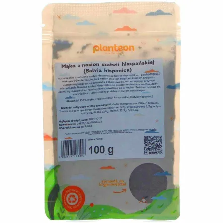 Mąka z Nasion Szałwii Hiszpańskiej - Mąka z Chia 100 g - Planteon