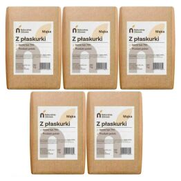 5 x Mąka Jasna z Płaskurki Typ 700 1 kg - Naturalnie Zdrowe