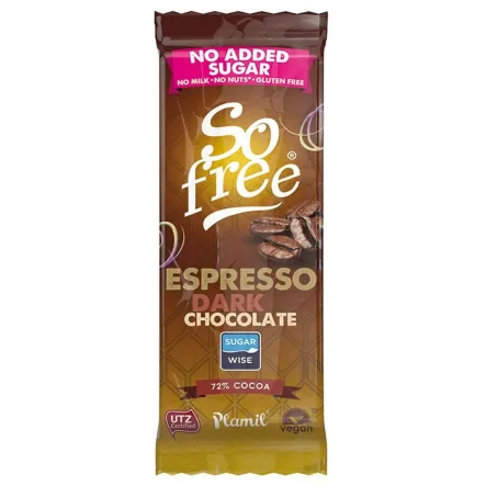 Bezcukrowa Czekolada o Smaku Kawy Espresso - 35 g Plamil