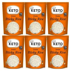 6 x Makaron Konjac w Kształcie Ryżu (Sticky Rice) do Sushi 200 g - Keto Chef