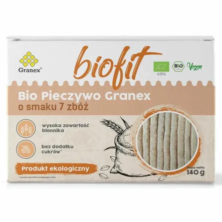 Pieczywo Chrupkie 7 Zbóż Bez Dodatku Cukru Bio 140 g - Granex