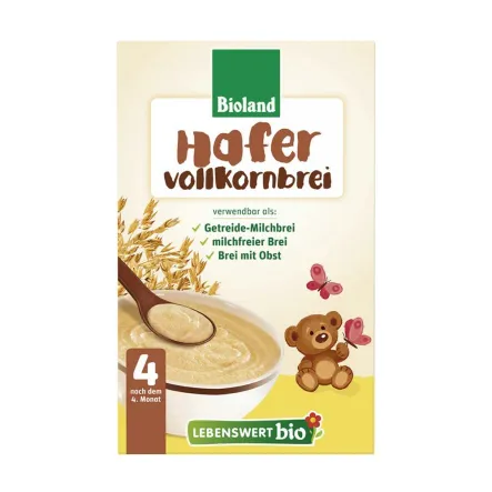 Kaszka Owsiana Pełnoziarnista Bezmleczna Bio 225 g - Lebenswert od Holle - Przecena Krótka Data Minimalnej Trwałości