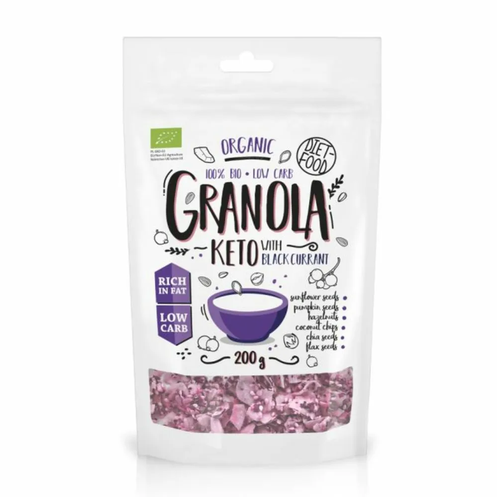 Bio Keto Granola z Porzeczką 200 g - Diet Food