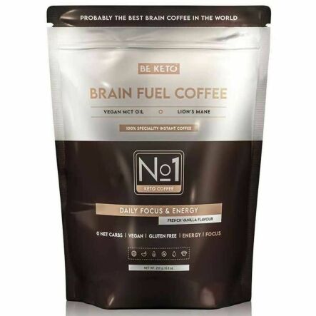 Kawa Rozpuszczalna Brain Fuel (Olej MCT and  Lion's Mane) Francuska Wanilia 250 g - Beketo