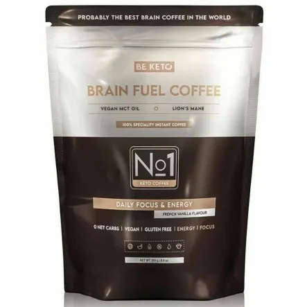 Kawa Rozpuszczalna Brain Fuel (Olej MCT & Lion's Mane) Francuska Wanilia 250 g - Beketo