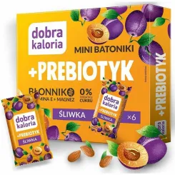 Mini Batoniki Prebiotyk Śliwka 102 g (6x 17 g) - Dobra Kaloria