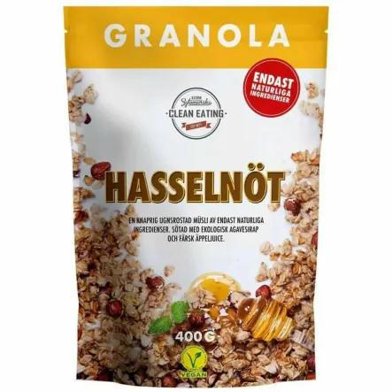 Granola Orzechowa z Miodem Bez Dodatku Cukru 400 g - CLEAN EATING