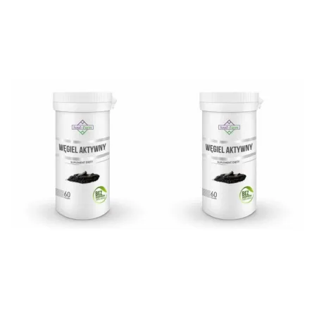 2 x Węgiel Aktywny 180 mg 60 Kapsułek - Soul Farm