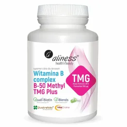 Witamina B Complex B-50 Methyl TMG Plus 100 Kapsułek Vege - Aliness
