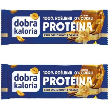 2 x Baton Proteina Krem Orzechowy & Wanilia 45 g - Dobra Kaloria