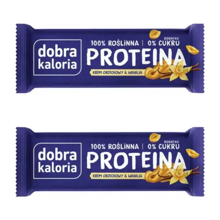 2 x Baton Proteina Krem Orzechowy & Wanilia 45 g Dobra Kaloria