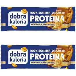 2 x Baton Proteina Krem Orzechowy and  Wanilia 45 g - Dobra Kaloria