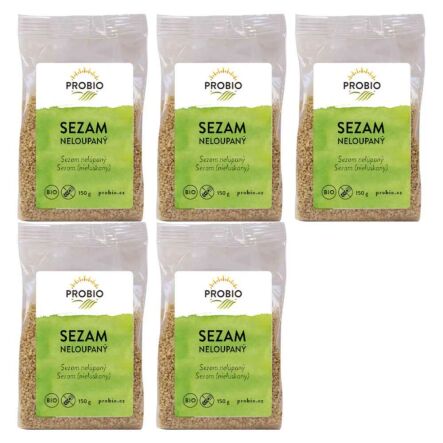 5 x Sezam Niełuskany Bio  Bezglutenowy 150 g  Probio