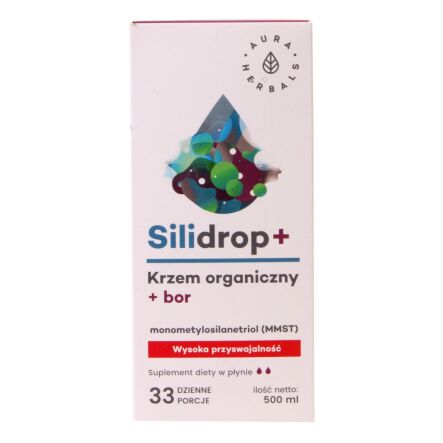 Silidrop Krzem Organiczny MMST + Bor Płyn 500 ml - Aura Herbals