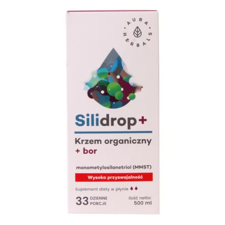 Silidrop Krzem Organiczny MMST + Bor Płyn 500 ml - Aura Herbals