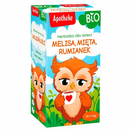Herbatka dla Dzieci MELISA, MIĘTA, RUMIANEK BIO 30 g (20x 1,5 g) - Apotheke