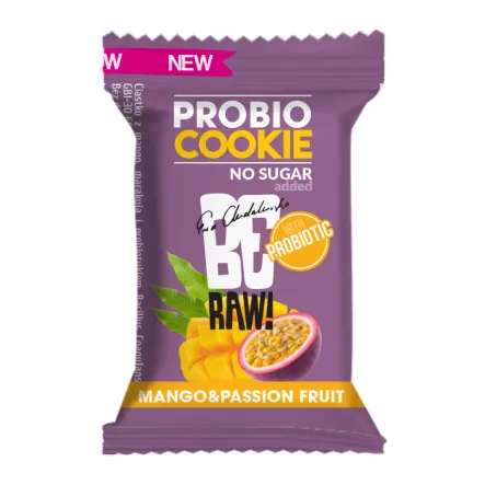 BeRaw Probio Cookie Mango Passion Fruit 18 g Purella - Przecena Krótka Data Minimalnej Trwałości